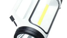 Lanterna de mana cu iluminare dubla si incarcare solara led cob YC 202