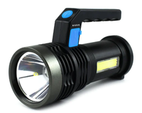 Lanterna de mana cu LED Q LED556 cu 1000 lumeni acumulator integrat lumina laterala COB negru - 1