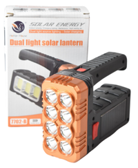 Lanterna de mana solara 7702 B cu Led SMD si incarcare USB OF - 1