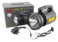 Lanterna Profesionala cu LED TD 6000A T6 de 30 W Acumulator Integrat Negru - 1