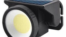 Lanterna puternica de cap WH 9958B cu panou solar