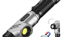 Lanterna tactica de mana YM F303 cu 2 surse de lumina si baza magnetica