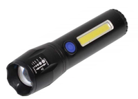Lanterna TD-C81 cu LED CREE 3 W, LED lateral COB 3 W, acumulator integrat, zoom telescopic - 1