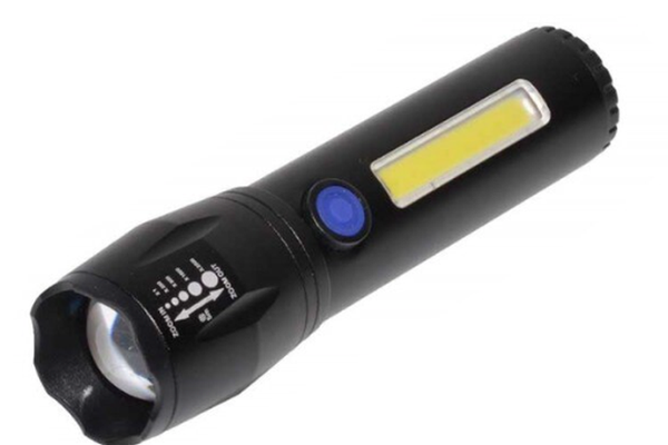 Lanterna TD-C81 cu LED CREE 3 W, LED lateral COB 3 W, acumulator integrat, zoom telescopic