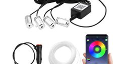 Lumina ambientala LED RGB fibra, Suport pentru aplicatii, 4 in 1, 6 metri