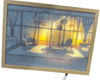 Lumina de Noapte tip Tablou cu Desen 22 x 32 cm - 1