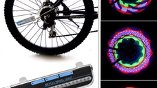 Lumini Spite Bicicletă cu 32 LED-uri Multicolore și 30 Moduri de Iluminare
