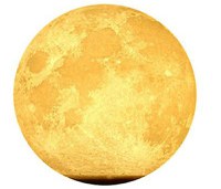 Luna luminoasa cu suport metalic, diametru 13 cm - 1