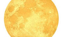 Luna luminoasa cu suport metalic, diametru 13 cm