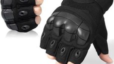 Manusi Biker M NEGRE Jumatate de deget