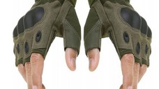 Mănuși de Bicicletă Jumatate de Deget Khaki L sau XL