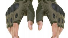 Mănuși de Bicicletă Jumatate de Deget Khaki L sau XL
