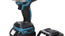 Masina de Insurubat cu Impact German Meister, cu 2 Acumulatori, 350Nm, 24V, 5Ah, Albastru