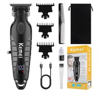 Masina de tuns Kemei KM 2293 trimmer profesional lama T LCD fara fir - 1