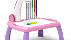 Masuta de desenat UNICORN ROZ cu proiector diapozitive holograme