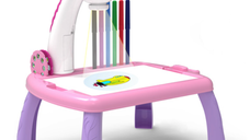 Masuta de desenat UNICORN ROZ cu proiector diapozitive holograme