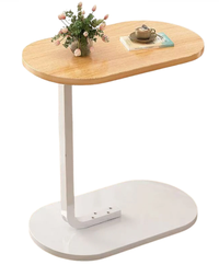 Masuta dreptunghiulara pentru cafea 45x60x30cm natur cu ALB - 1