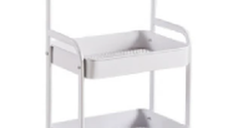 Masuta portabila petru cafea otel carbon 2 polite si cu o masa de lucru ALBA