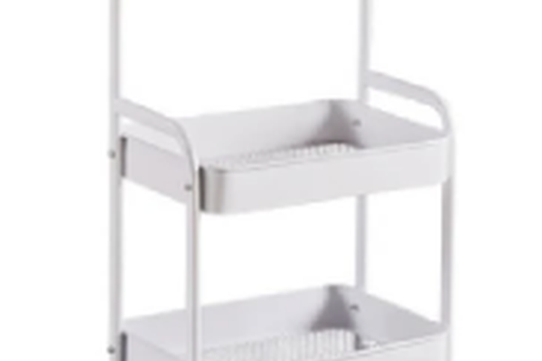 Masuta portabila petru cafea otel carbon 2 polite si cu o masa de lucru ALBA