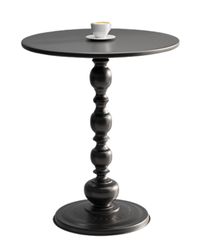 Masuta rotunda pentru cafea fier 52 x 38 cm NEGRU - 1