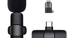 Microfon wireless K8 lavaliera cu conector USB-C si iPhone