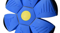 Minge interactiva Blast Ball in forma de Disc cu lumini ALBASTRA