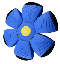 Minge interactiva Blast Ball in forma de Disc cu lumini ALBASTRA - 1