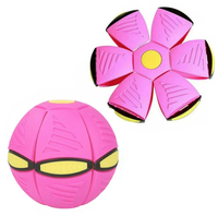 Minge Zburatoare Transformabila in Disc Frisbee 2 moduri de joaca 23 cm ROZ - 1