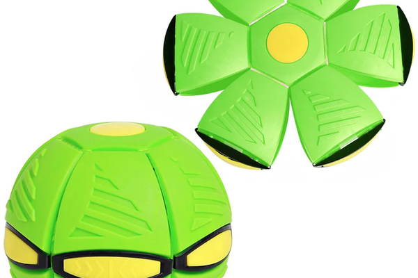 Minge Zburatoare Transformabila in Disc Frisbee 2 moduri de joaca 23 cm VERDE