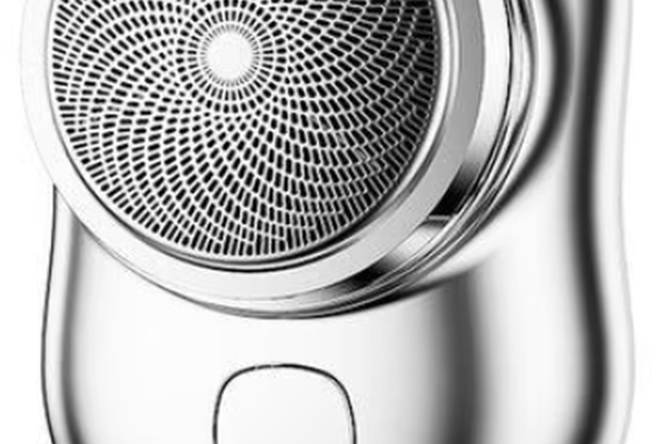 MINI Aparat de ras electric portabil cu lame rotative argintiu