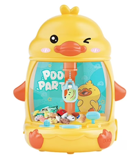 Mini Automat cu Gheara in forma de Ratusca joc interactiv pentru copii cu lumini si muzica - 1