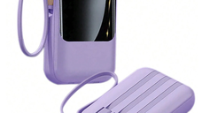 Mini Baterie externa 20000mAh Fast Charge Type C cu display si cabluri
