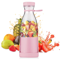 Mini blender portabil smoothie si shake incarcare usb 6 lame otel Inoxidabil 380 ml - 1