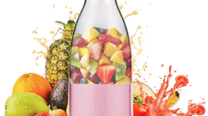 Mini blender portabil smoothie si shake incarcare usb 6 lame otel Inoxidabil 380 ml