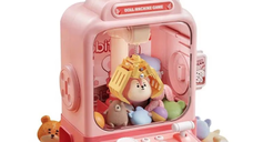 Mini Claw Machine Roz cu Accesorii pentru Joaca Interactiva