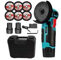 Mini polizor flex unghiular portabil cu 2 acumulatori 6 discuri 12V 76MM - 1