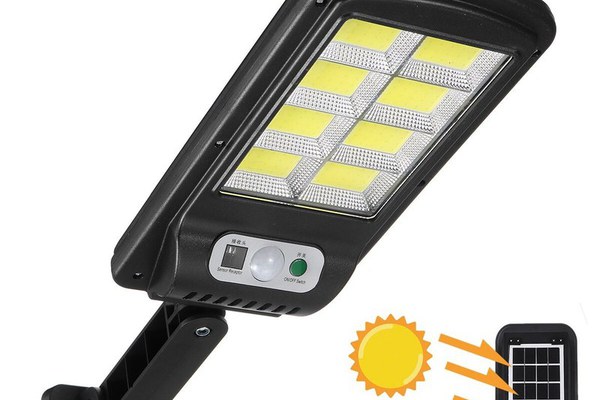 Mini Proiector 160 LED COB 8 CASSETE cu panou solar senzor de miscare si lumini HA