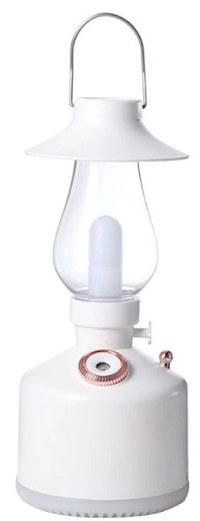 Mini umidificator ALB cu lampa vintage si schimbare de culoare - 1