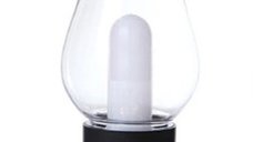 Mini umidificator NEGRU cu design vintage si iluminare LED colorata
