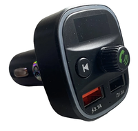 Modulator Fm auto Xd8 cu functie Bluetooth Mod  Bt cu doua porturi Usb microSd Negru - 1