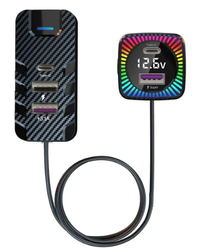 Modulator FM Bluetooth CSII cu 2 x USB C si 3 x USB A - 1