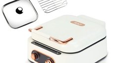 Multicooker RAF 3 In 1 Hot Pot Grill putere 1800W Alb