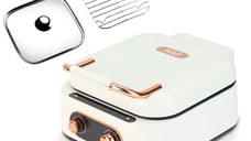 Multicooker RAF 3 In 1 Hot Pot Grill putere 1800W Alb