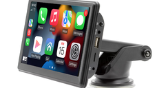 Navigatie 7inch Ecran Auto Portabil cu wireless CarPlay si android auto bluetooth FM transmitator intrare camera Marsarier 12V