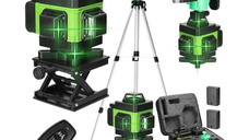 Nivela laser 4D cu 16 linii autonivelare telecomanda lumina verde Trepied