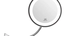 Oglinda cosmetica flexibila cu LED si factor marire 10x