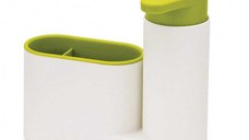 Organizator pentru chiuveta 2in1 plastic, alb/verde