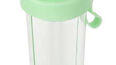 Pahar dublu 600 ml cu 2 paie Verde - Design Inedit si Practic