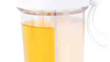 Pahar dublu pentru apa 400 ml cu 2 paie