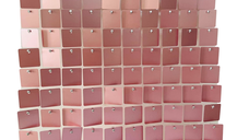 Panou decorativ model patrat cu paiete ROZ GOLD 30 x 30 cm